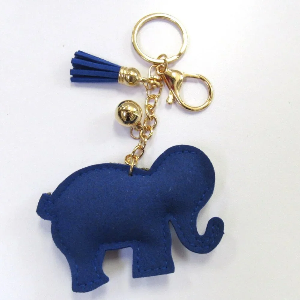 Bling Elephant Rhinestone Crystal Sparkle Keychain Bag Charm Purse Charm - Picture 3 of 3